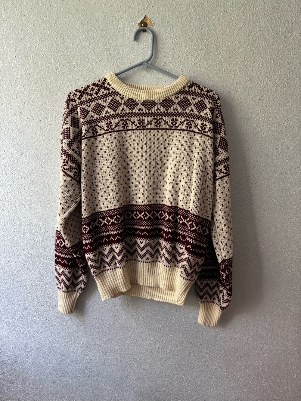 🍂🍁90’S Y2K FAIR ISLE OVERSIZED SWEATER